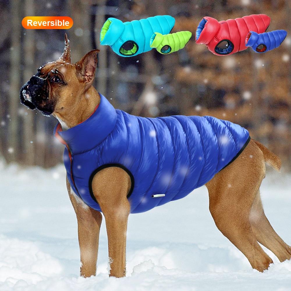 Reversible Warm Winter Dog Clothes