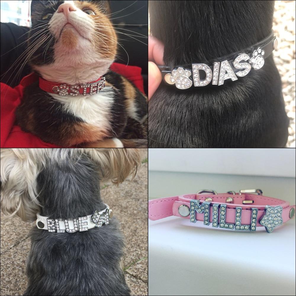 Rhinestone personalized hot sale dog collars